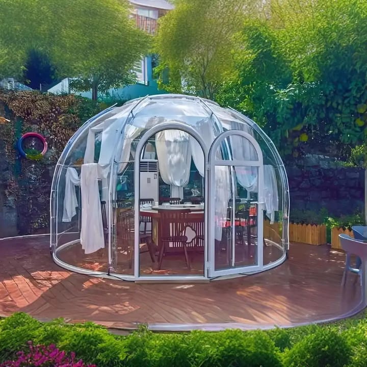 camping dining dome tent or dome houses and restaurant